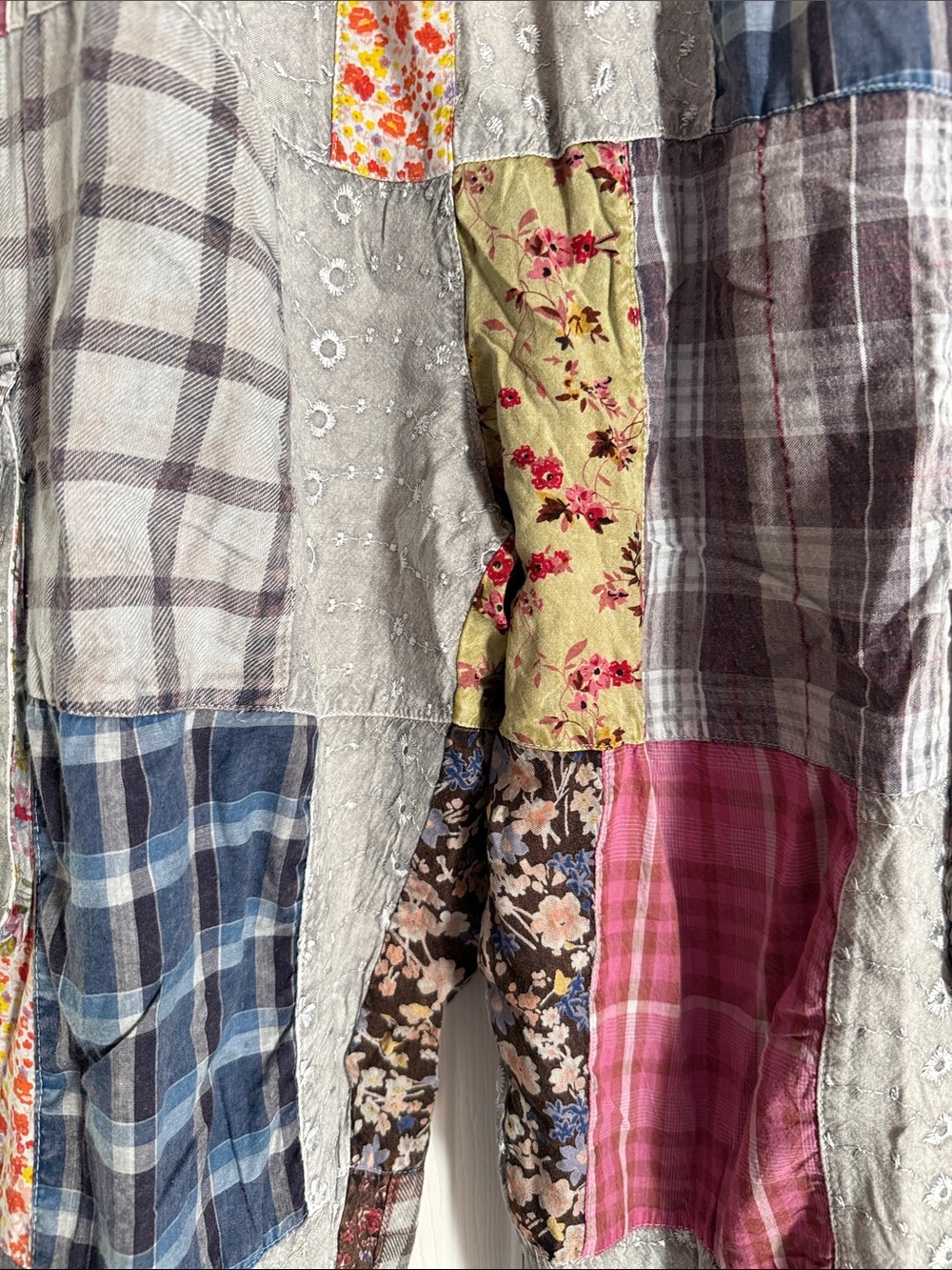 Young Threads xl Women's Multicolor Patchwork Wide-Leg CARGO Pants NWT SKU15 - Picture 3 of 10